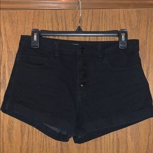 Black High Waisted Shorts Size 26